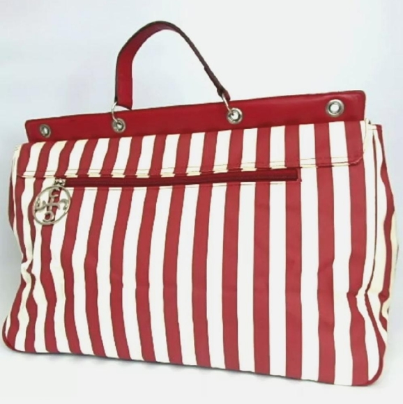 AUTHENTIC MOSCHINO BOSTON BAG CANVAS/LEATHER - Picture 12 of 12